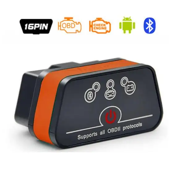 Vgate Wi-Fi iCar 2 OBDII ELM327 iCar 2 Wifi/BT OBD2 диагностический инструмент для IOS для iPad Android сканер кода - Цвет: black and orange BT