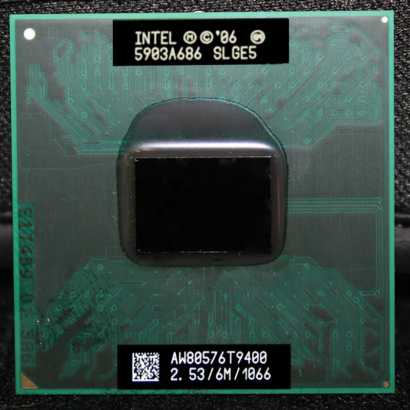 Процессор для ноутбука Core 2 Duo T9400 6 Мб кэш/2 5 ГГц/1066/двухъядерный сокет 478 PGA