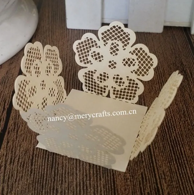Свадебный цветок держатель для шоколадной бумаги лазерная резка роскошные