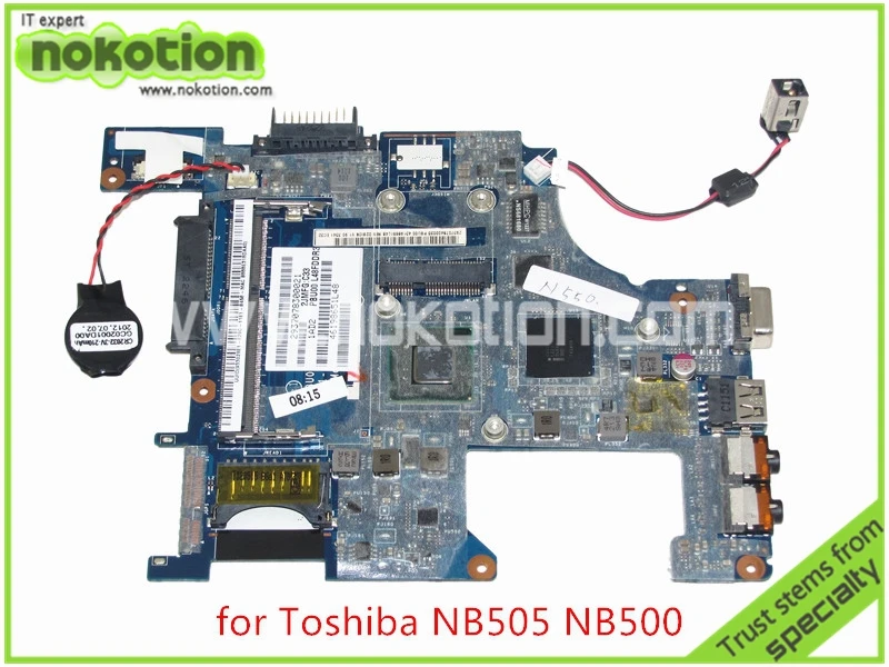 

Материнская плата NOKOTION PBU00 LA-6851P K000126210 для ноутбука toshiba satellite NB500 NB505 Intel CPU Бортовая материнская плата DDR3