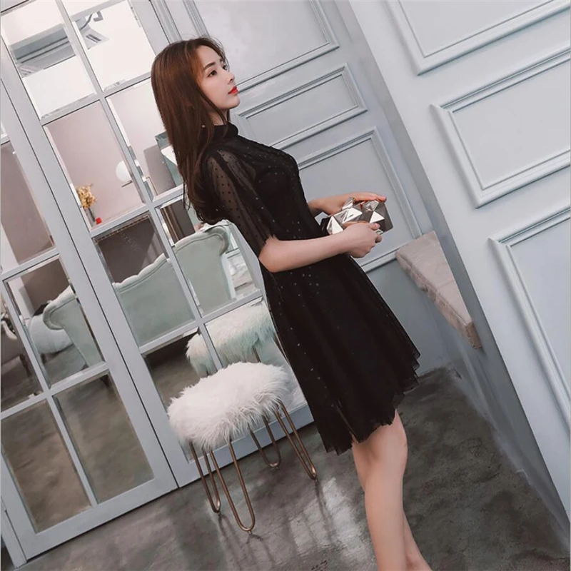 Сексуальное современное китайское стильное платье Qipao с кружевной сеткой 2019