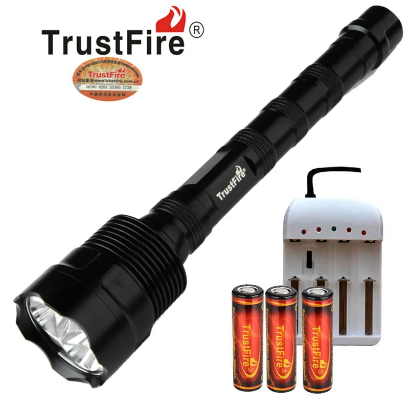 Фонарь TrustFire 3L2 3800 люмен тактический для рыбалки, 3 * XM-L2 3LED прожектор для кемпинга и фары.