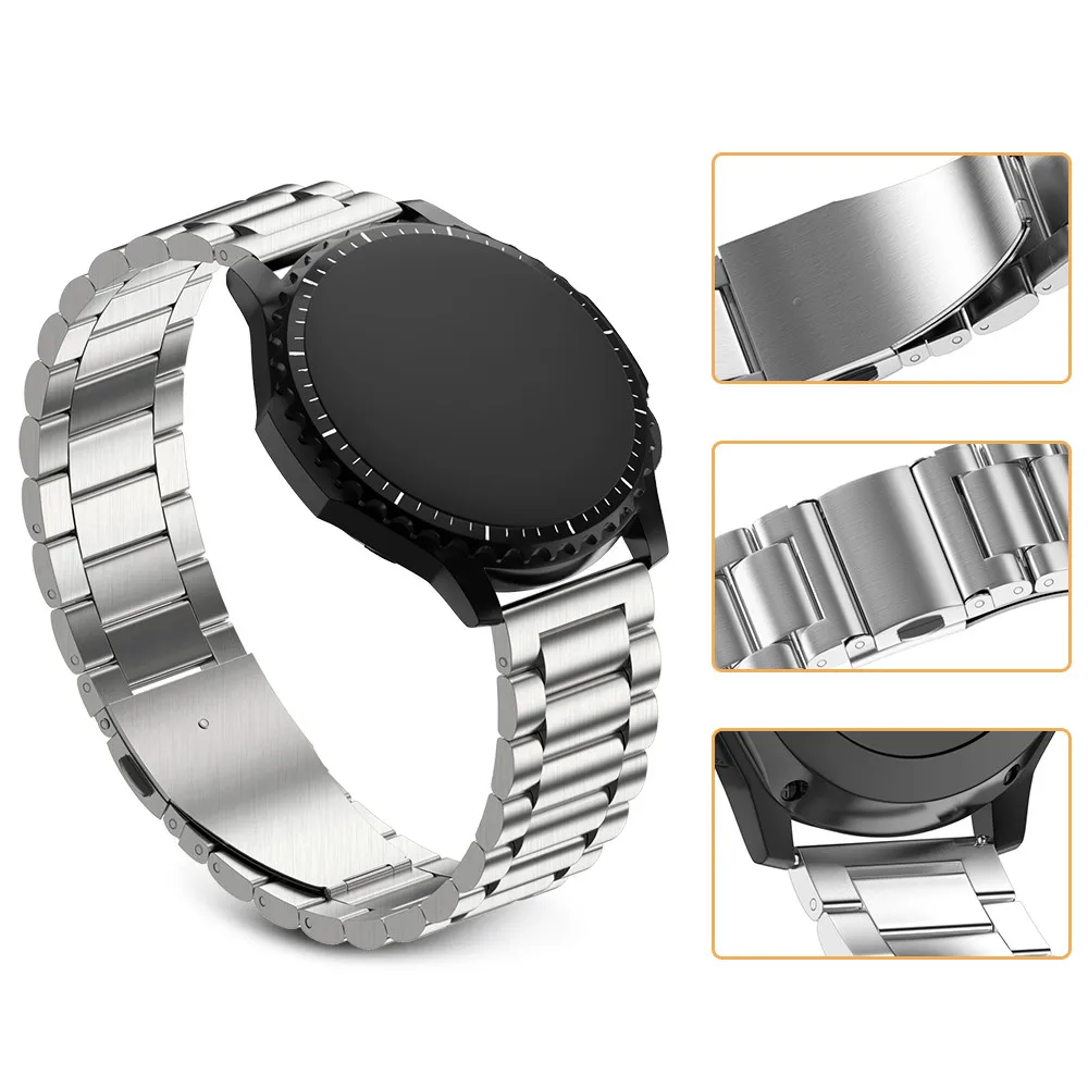 18 мм 20 22 23 ширина браслет из нержавеющей стали для Samsung Gear Sport S2 S3 Galaxy 42 46 ремешок