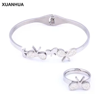 xuanhua bracelets bangles cuff bracelets for women accessories jewellery stainless steel bracelet with ring fashion bangle