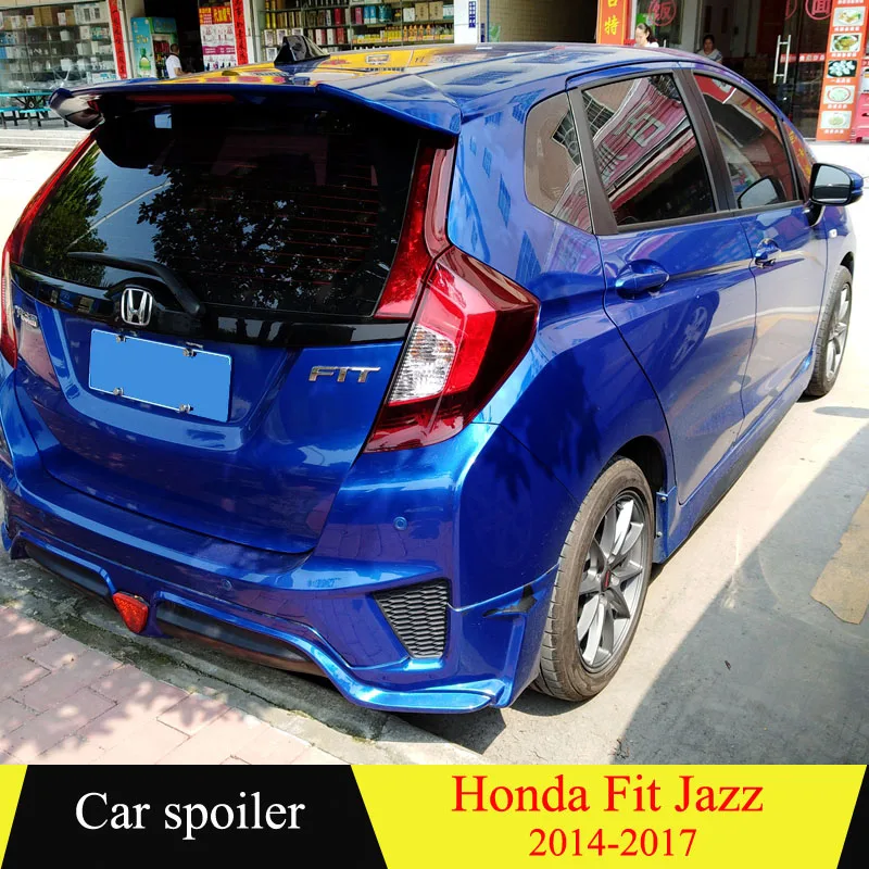 Для honda fit Спойлер ABS Материал заднее крыло автомобиля Высокое качество для honda jazz