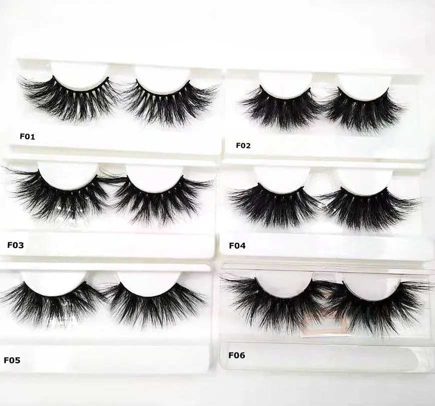 

HBZGTLAD 25mm Long 3D mink lashes extra length mink eyelashes Big dramatic volumn eyelashes strip thick false eyelash for beauty