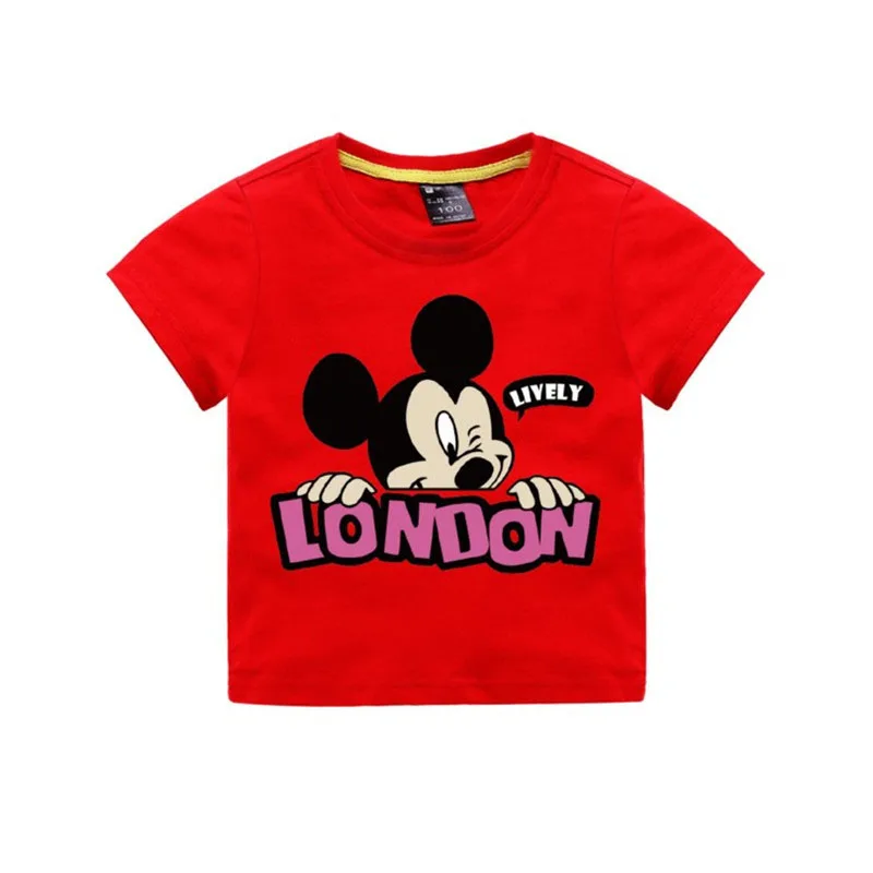 Moggi Cat Camiseta/футболка для девочек с принтом Микки забавная повседневная детская