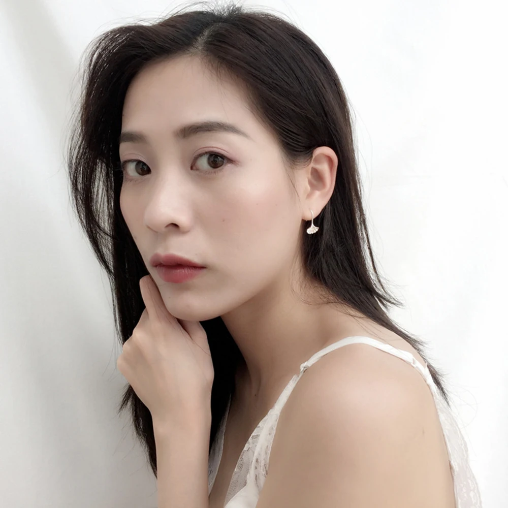 XZP романтические висячие серьги гинкго билоба длинные цепочки свободной формы