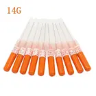 10 шт. стерилизованные I. V. Катетер Cannula иглы для пирсинга 14 г иглы для тату ювелирные изделия для тела-пирсинг набор манометров для колец тела