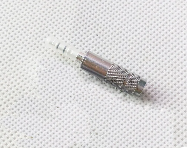 

free shipping 50pcs Copper silver plated 3.5mm stereo 3 pole Plug Angled Jack Cable audio plug connectors