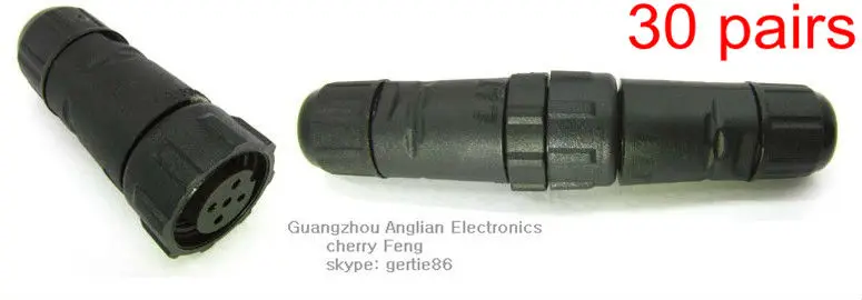 Водонепроницаемый 5 контактный разъем IP68 кабельный материал нейлон PA66 30 парт/лот