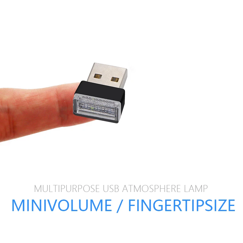 1 шт. автомобильные USB светодиодные атмосферные огни декоративная лампа