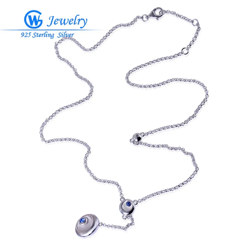 Женское ожерелье с подвеской из серебра 925 пробы длина 42 см ювелирное изделие AIMILI