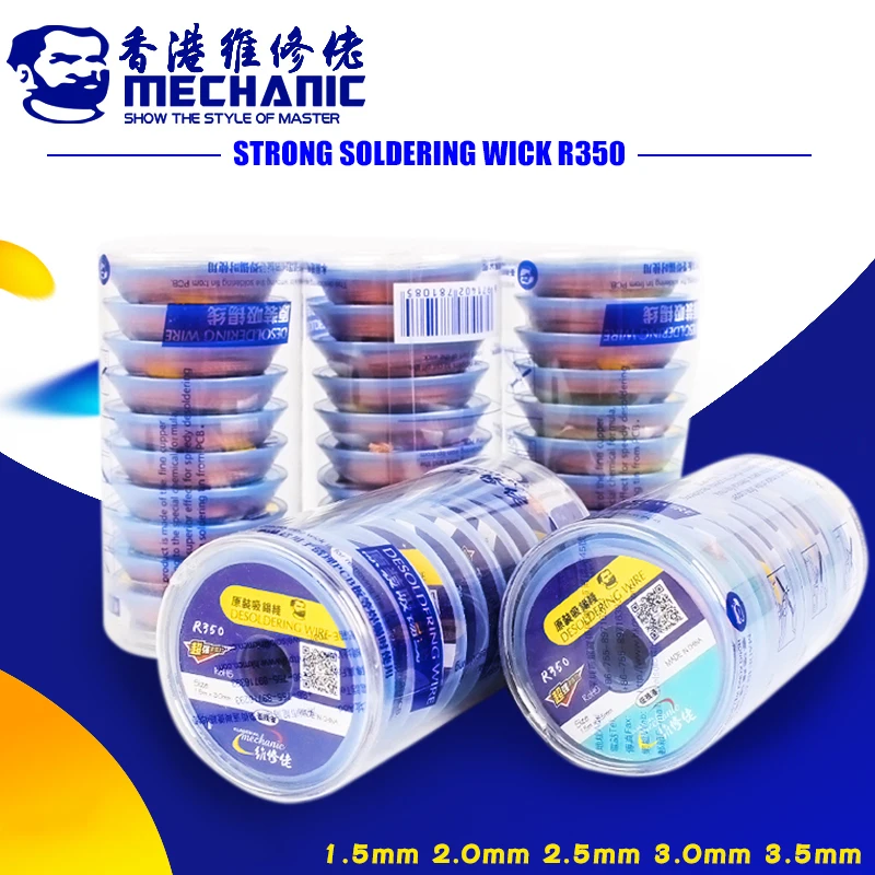 10 шт./лот механика припой фитиль жидкость для снятия припоя провода 1 5/2 0/2 5/3 0/3 5 мм