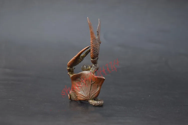 

Solid pure copper,crab forceps lotus backflow fragrance decorations, tea ceremony decorations, handicraft collections