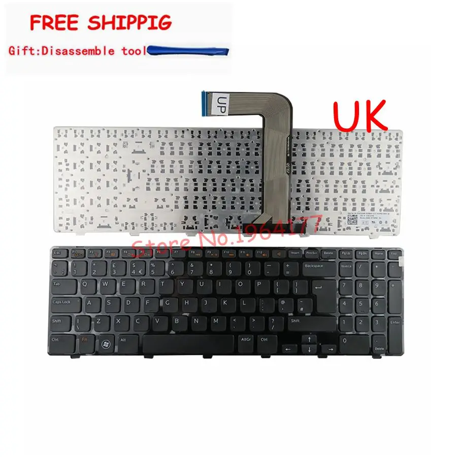 Английская клавиатура для ноутбука DELL Inspiron N5110 M5110 M501Z UK black New V119625AK1 9j. N0h82.l1e |