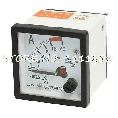

20A Analog AC Current Plastic Shell Square Panel Meter Gauge SQ-48