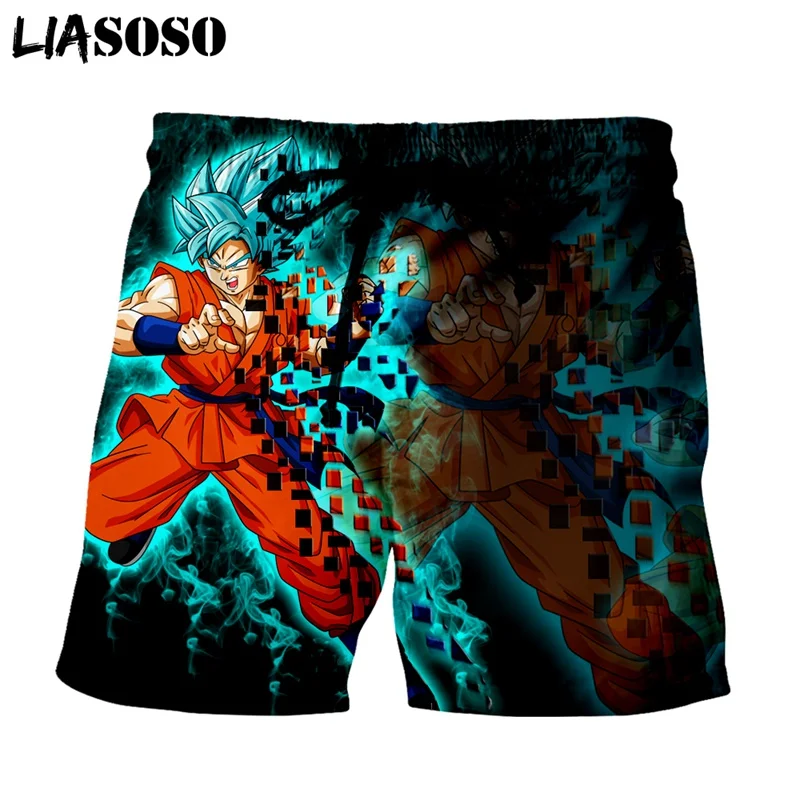 LIASOSO летние новые модные мужские и женские шорты с 3D принтом милые Аниме Драконий