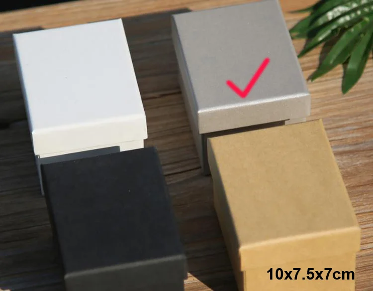 10x7.5x7cm 100 шт/партия серебряное кольцо коробка 53*53*38 мм Ожерелье бумажные часы в коробке упаковка серебряные ювелирные изделия упаковка - Цвет: 10x7.5x7cm