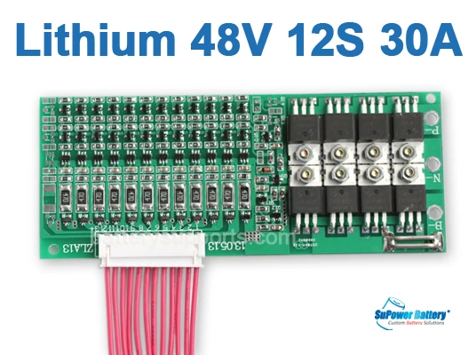 SuPower 12S 43 2 в 44 4 50 30 А литий ионная литиевая батарея LiPo система управления BMS баланс