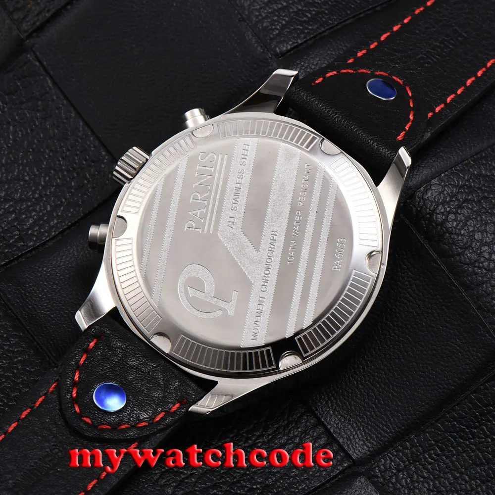 Кварцевые мужские часы с черным циферблатом parnis 43 мм|watch men|watch men quartz watchwatch watch |