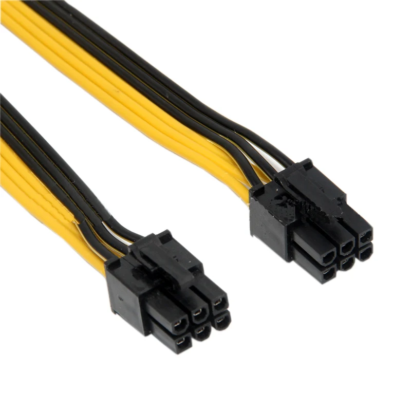 Мини-лучший кабель PCI-E PCIE PCI-Express 6P от Male до 6Pin графическая видеокарта Power Cabo 50 см