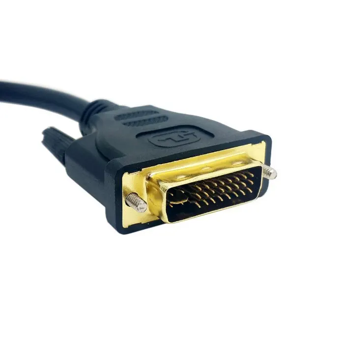 Новый аналоговый кабель преобразователь DVI 24 + 5 штекер на VGA гнездо монитора 20 см
