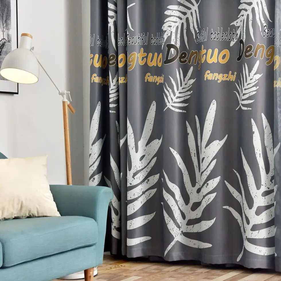 Занавески в скандинавском стиле дизайнерские шторы с листьями для гостиной