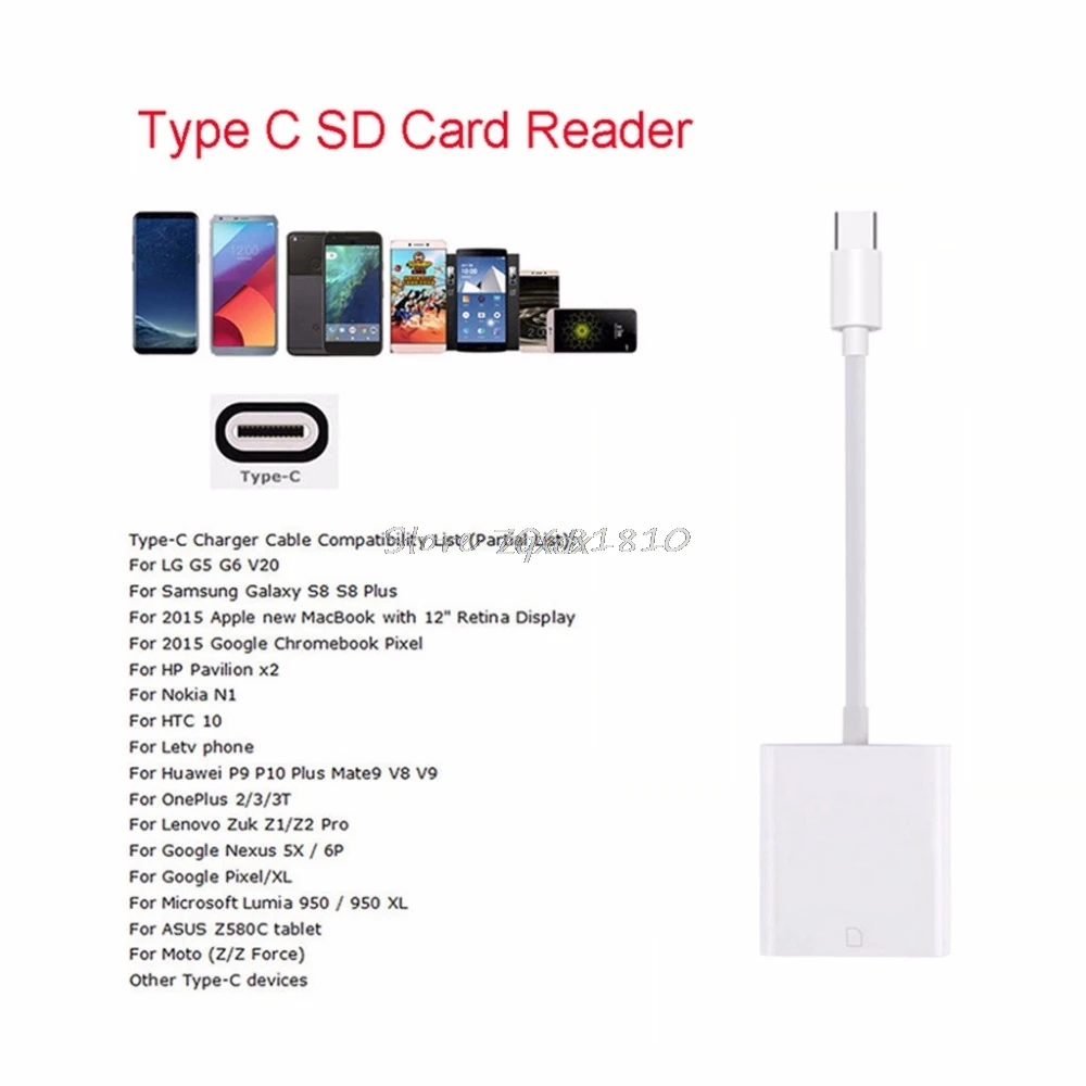 

USB 3.1 Type C To SD Card Reader OTG Cable For Samsung LG Android Phone Tablet Whosale&Dropship