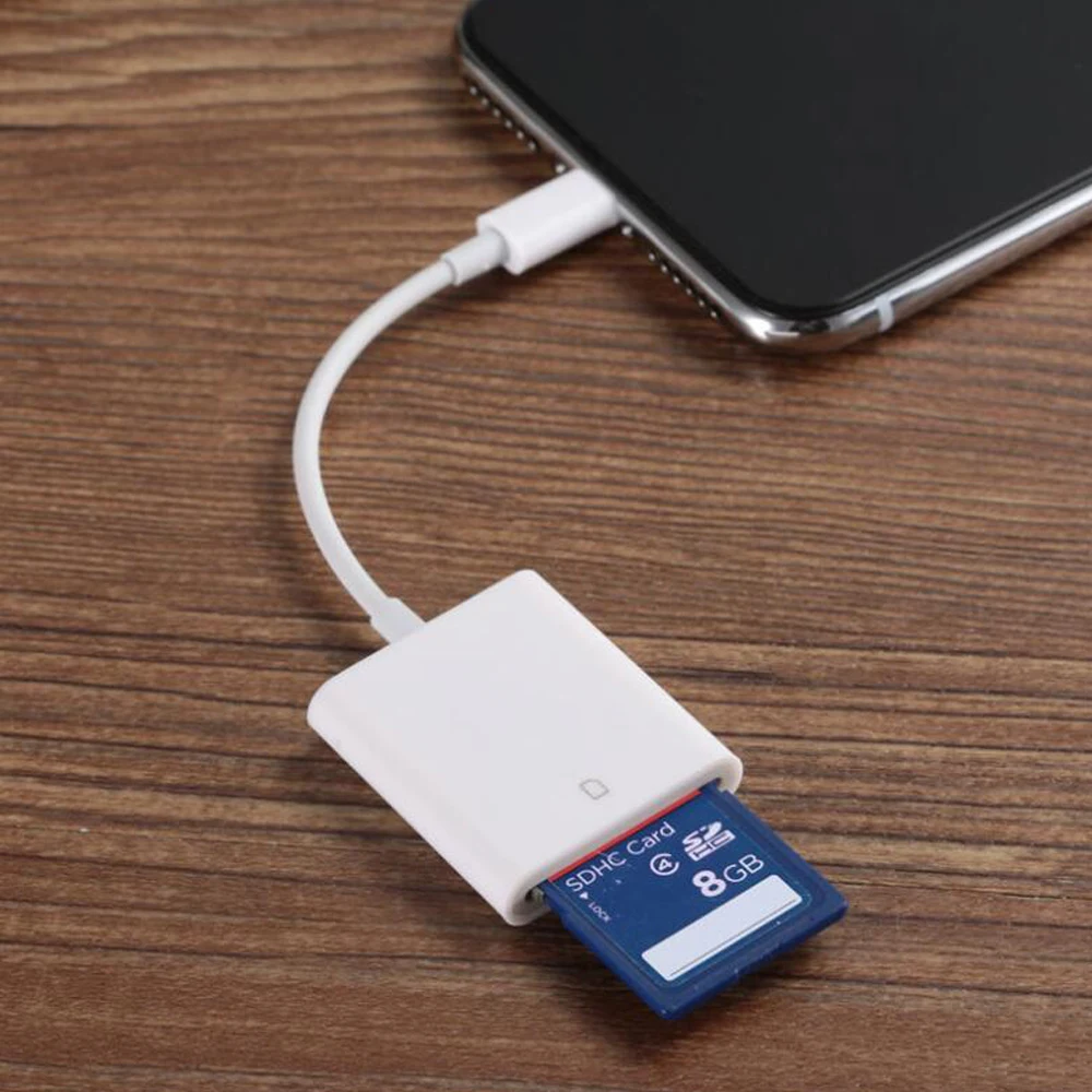 Устройство для чтения SD-карт Micro SD OTG устройство смарт-камер адаптер Lightning iPhone iPod