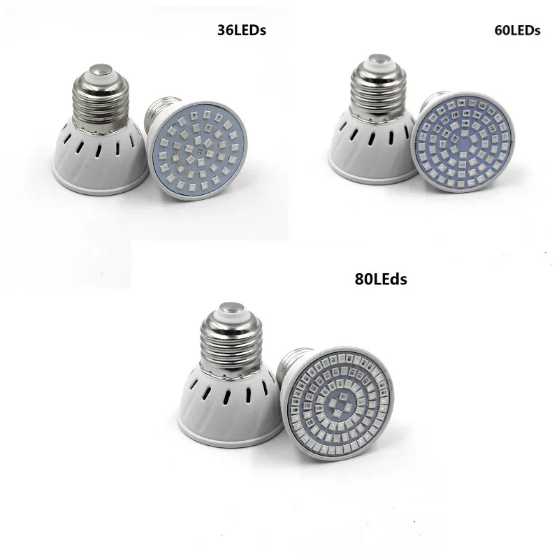 Светодиодная лампа для выращивания растений 3/4/5 Вт E27 SMD 2835