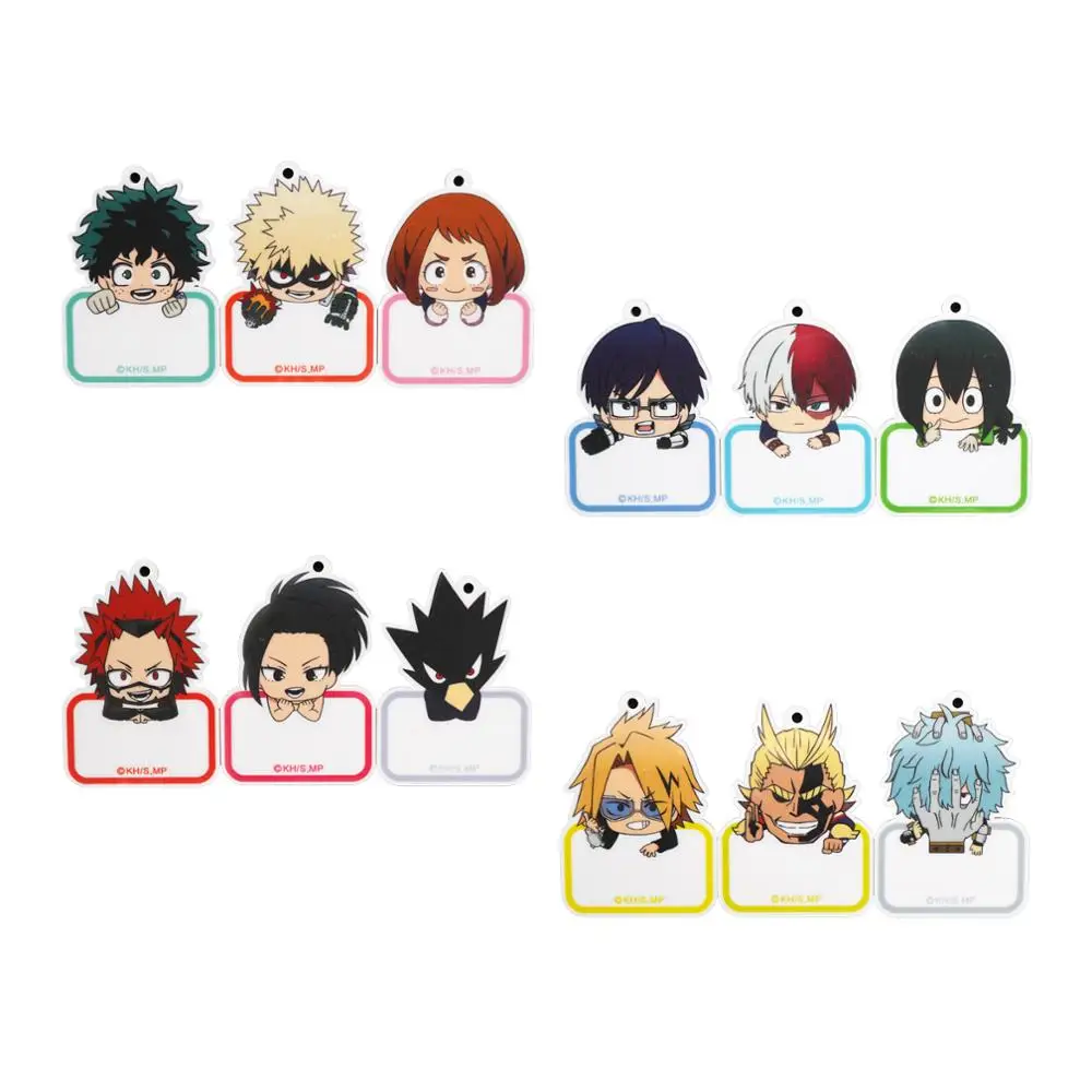 My Hero Academy Аниме Boku no Hero Academy Deku Bakugou Katsuki Eijiro SHOTO Tsuyu Fumikage Momo Имя тег акриловый брелок