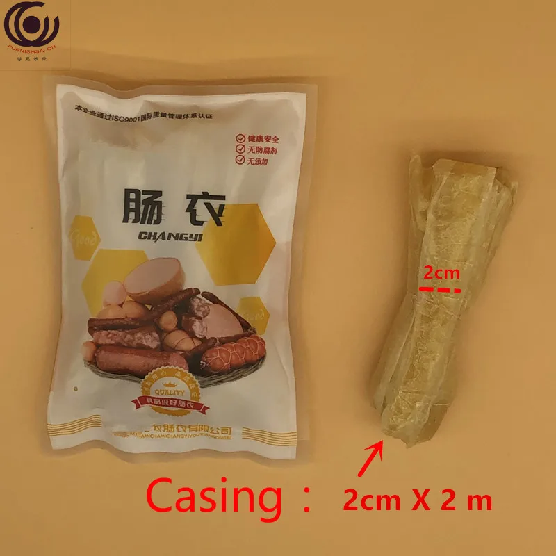 casingsausage1pack Колбаса, пищевая шприца, мясорубка, машина для наполнителя мяса, насадка, машины, воронка, инструменты, пластиковый набор, две трубки, 2 см х 2 метра, корпус - Цвет: casingsausage1pack