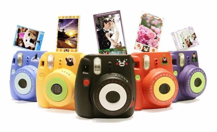 Оригинальная камера моментальной печати Kumamon Fuji Fujifilm Instax Mini 8, обычная съемка снимков