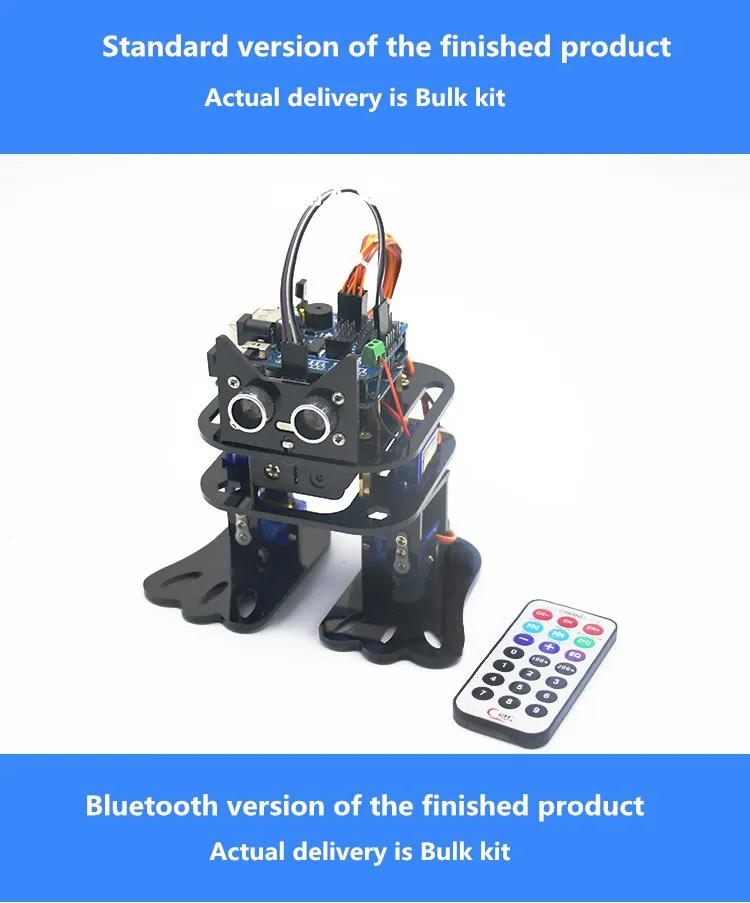 DIY 4-DOF Robot Kit Biped Walking humanoid robot kit ПОДДЕРЖКА Arduino и Mixly графическое Программирование
