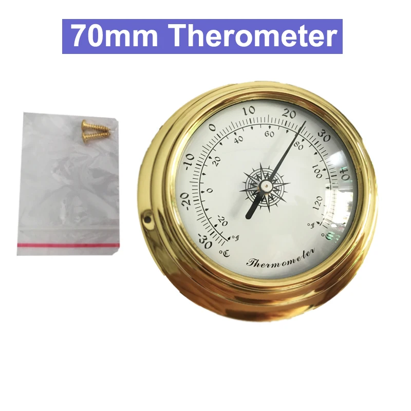 1 шт. медный барометр диаметр 70 мм|thermometer|rz |