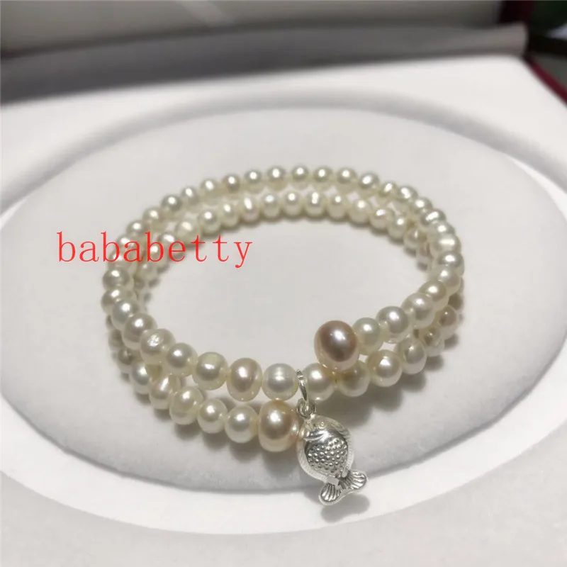 Новый модный новый натуральный пресноводный белый жемчуг 5-6 мм в форме картофеля