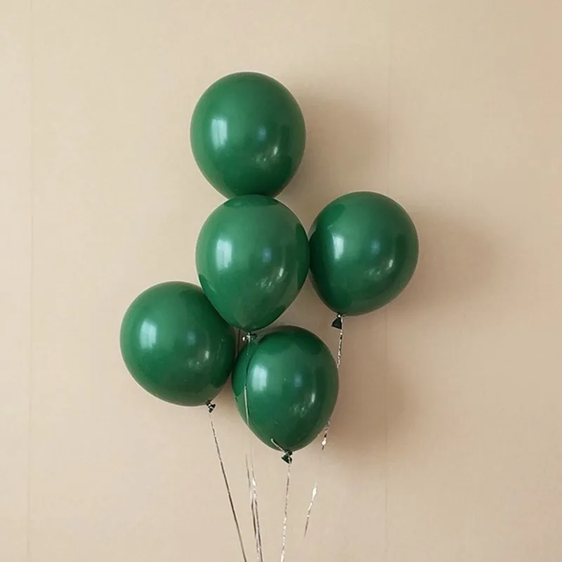 green 10 дюймов 20 шт./компл. красный воздушный шар зеленый воздушный шар цвет смешанные шары для рождественской вечеринки интерьерные украшения Санта-Клаус латексные воздушные шары - Цвет: green