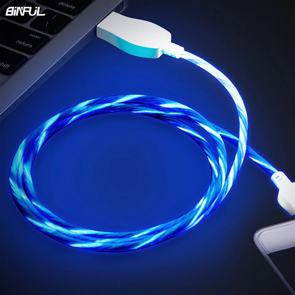 USB кабель со светодиодсветодиодный подсветильник кой 1 м|Кабели для мобильных