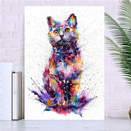 30x40 Алмазная вышивка крестиком/5D DIY Полный круглый бриллиант/картина с животными Алмазная вышивка мозаика украшение дома - Цвет: 30x40