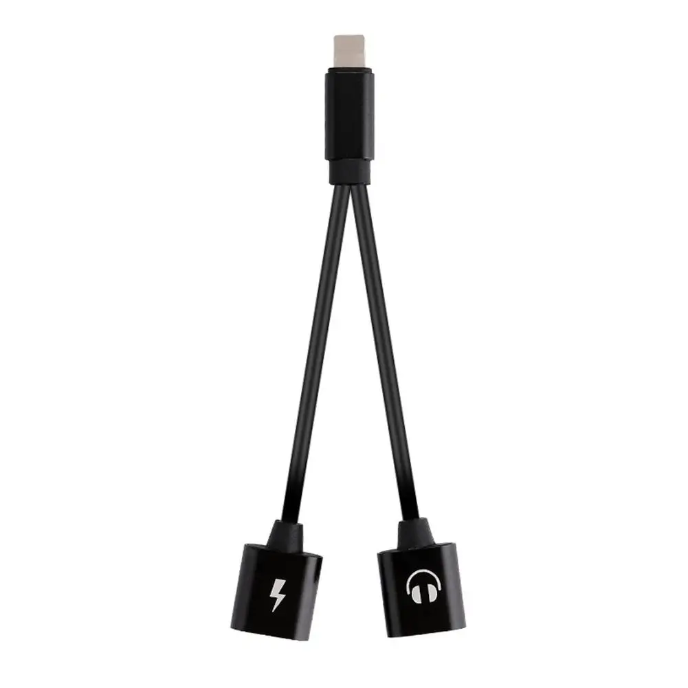 2 в 1 адаптер для подключения наушников для Iphone7/IPhone X/8/8 Plus Dual USB кабель адаптера для наушников разветвитель кабеля