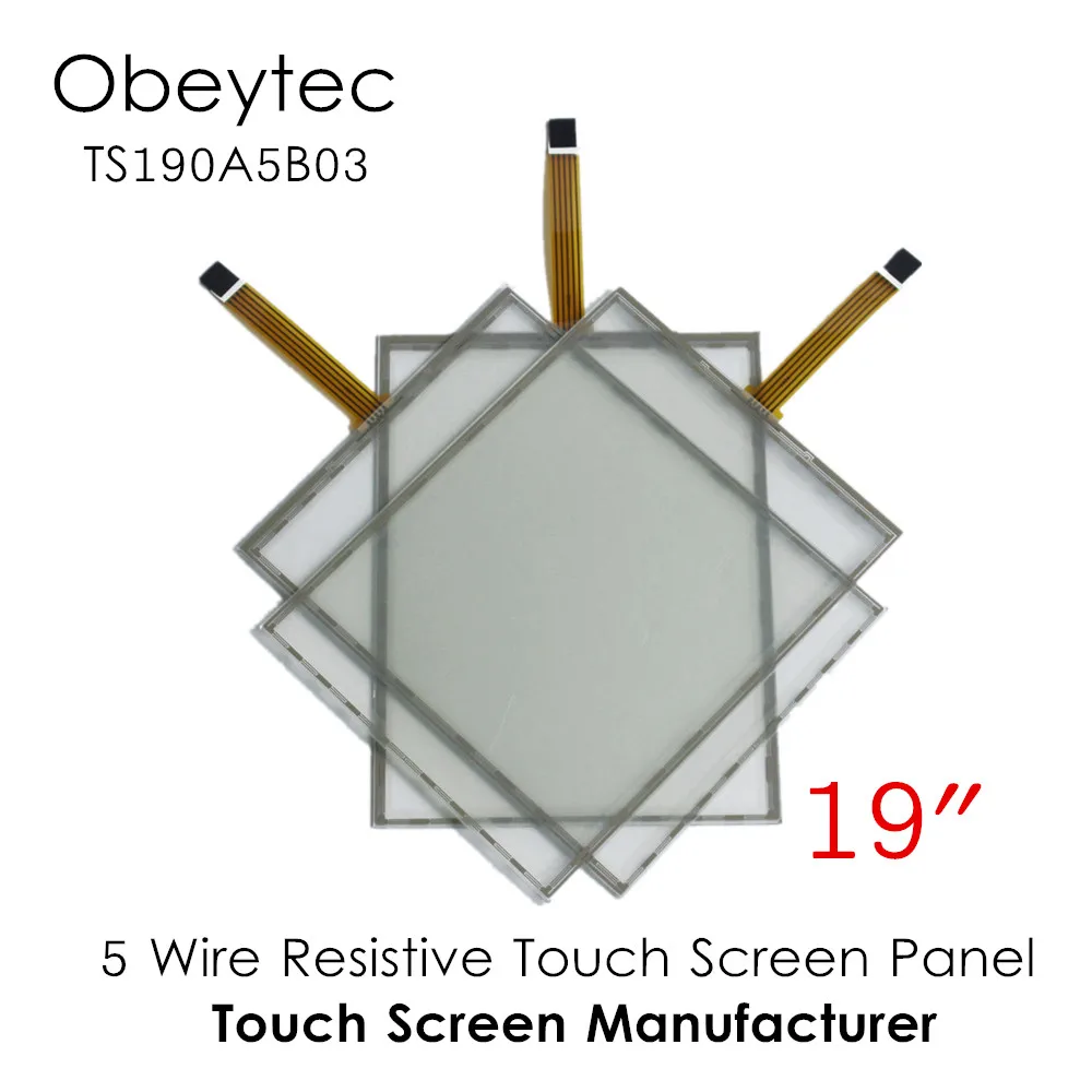 Obeytec 19-проводная резистивная сенсорная панель стеклянный сенсорный датчик с