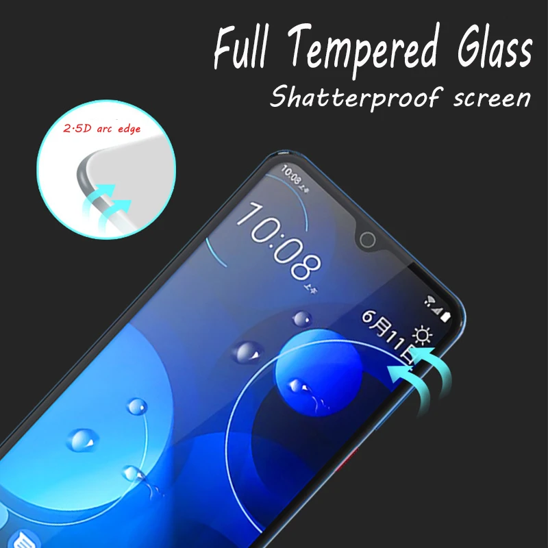 3D полный Клей закаленное стекло для htc desire 19 PLus полное покрытие экрана Защитная