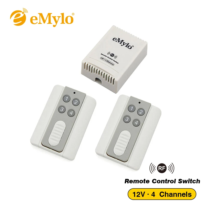 EMylo DC12V умный переключатель Беспроводной дистанционного Управление светильник 433