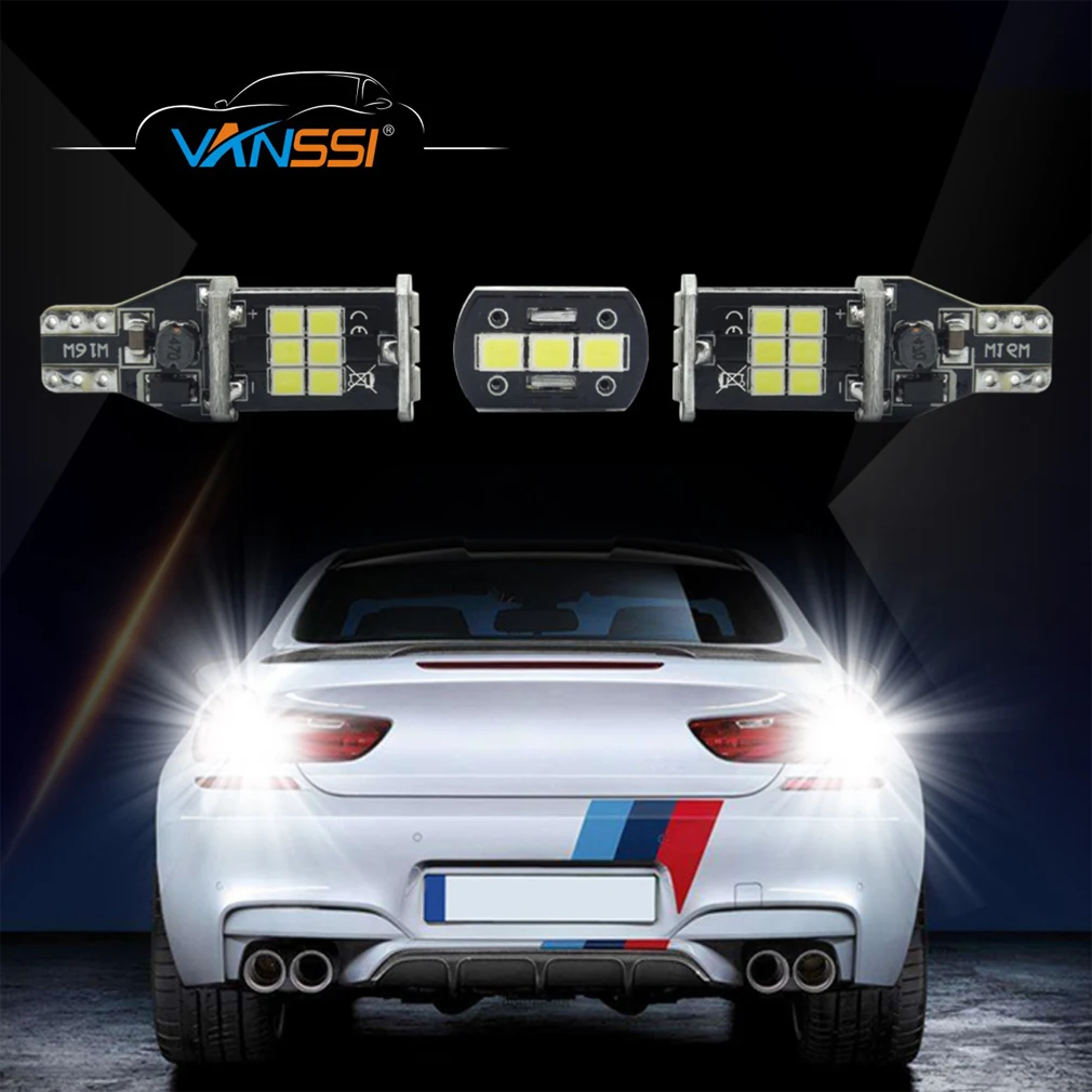 10x921 912 T15 T16 W16W WY16W светодиодный светильник 15SMD CANBUS без ошибок автомобильный резервный сигнальный светильник заднего хода супер яркий белый Янтарный