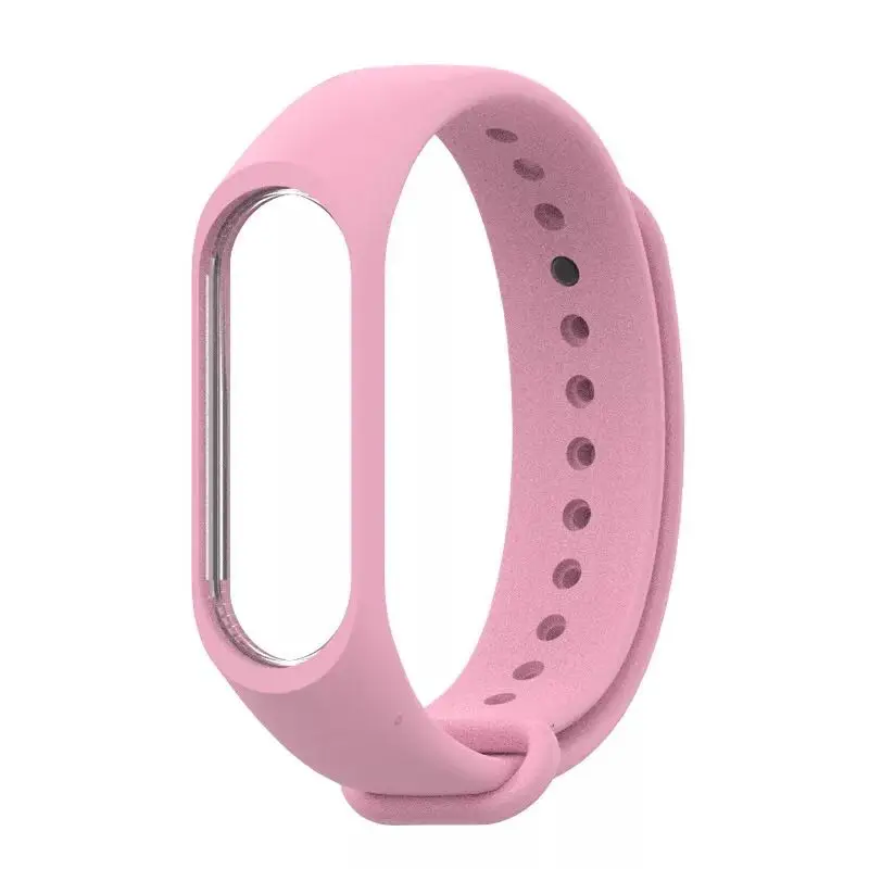 Розовый Браслет для Xiaomi mi Band 4 спортивный ремешок часы силиконовый ремешок для mi band 4 аксессуары браслет mi band 4 ремешок - Цвет: Розовый