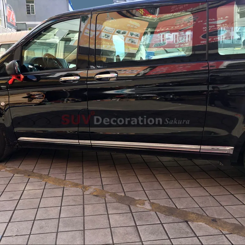 Для Мерседес-Бенц вито(W447)- ABS аксессуары внешний корпус автомобильной двери под давлением Streamer крышка защита вашего устройства! Изготовлен из экологичного Отделка 1 комплект