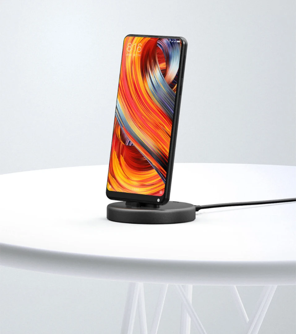 Оригинальное Беспроводное зарядное устройство Xiaomi Panki type-c с подставкой для телефона 18 Вт быстрая Беспроводная зарядная площадка для samsung huawei кабель 1,2 м H19