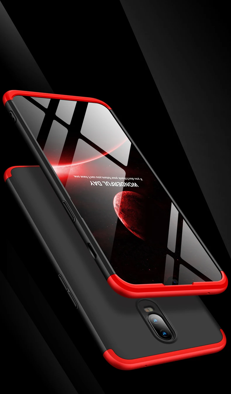 Olhveitra аксессуары Oneplus 6T чехол для 6 3 в 1 защитный Жесткий ПК 360 Полный корпус