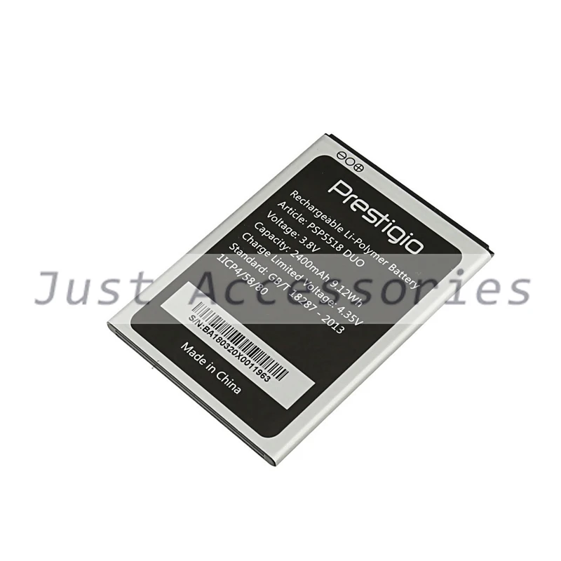 2400 мАч полимерный смартфон PSP5518DUO батареи для Prestigio Muze X5 Lte Psp 5518 PSP5518